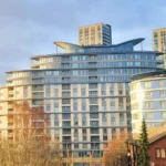Daytime exterior view of contemporary apartment building at Kings Road, Reading